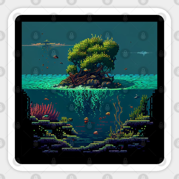 Sea Seedlings Pixel Art Sticker by Legendary T-Shirts